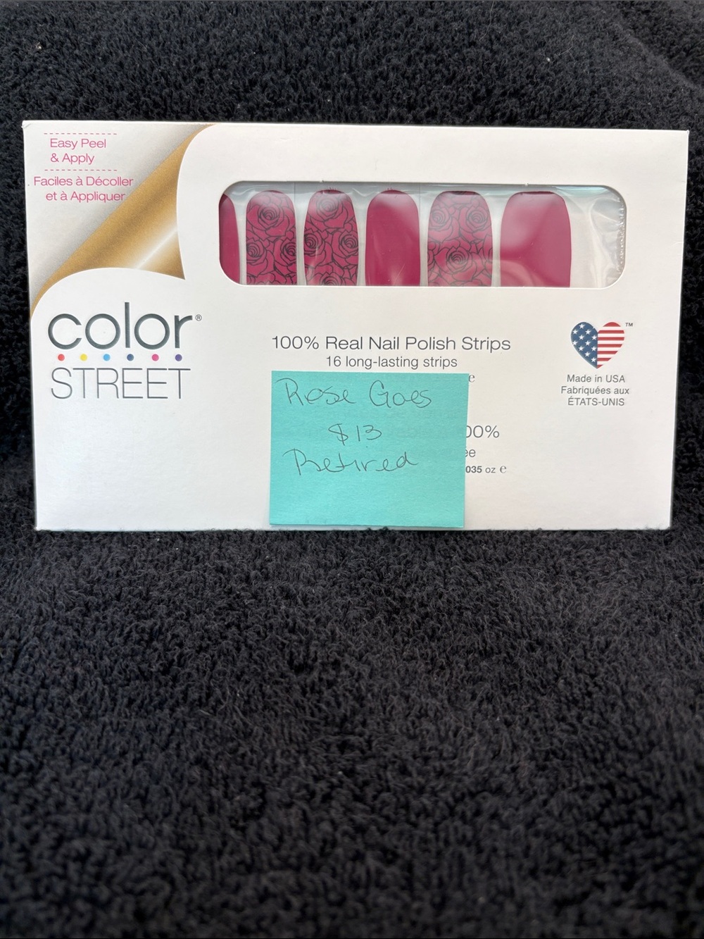 Color Street Rose Goes Nail Polish Strips in Burgundy